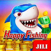 Happy Fishing cartoon arcade screen